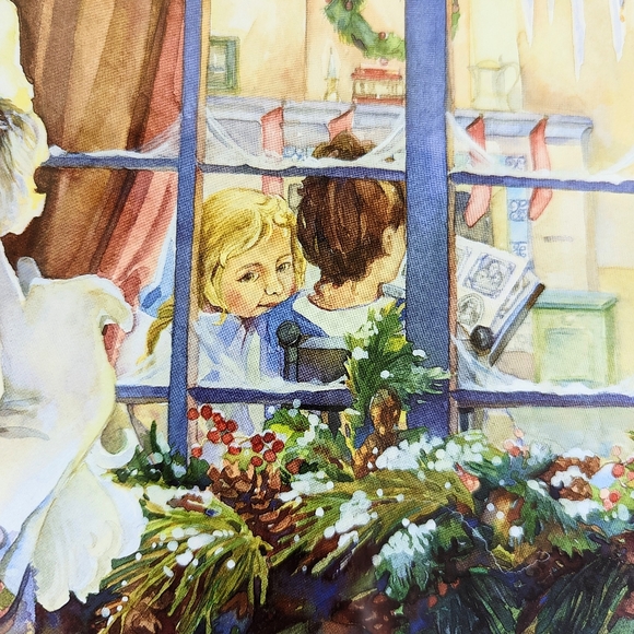 Jodi Jensen Peeking To See Santa Matted Framed Art Signed Christmas Print 22x18 - Picture 4 of 7